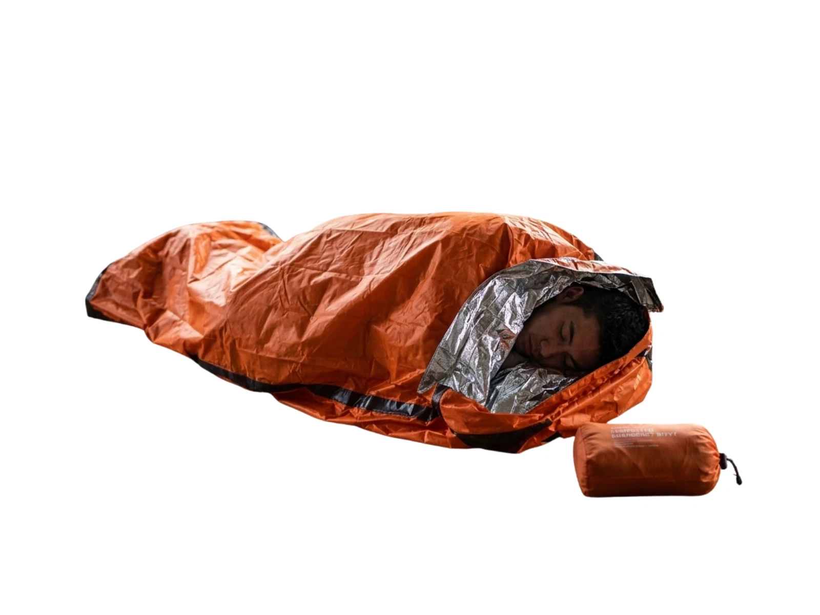 Emergency Sleeping Bag Thermal Waterproof Survival Bivvy Sack Orange for Hiking