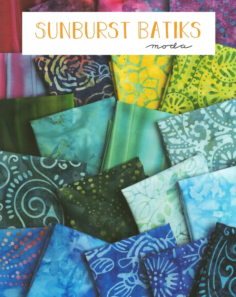 Sunburst Batiks Moda Layer Cake 42 100% Cotton 10" Precut Quilt Squares - Image 3 of 4