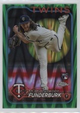 2024 Topps Chrome Green RayWave Refractor 61/99 Kody Funderburk #297 wo3
