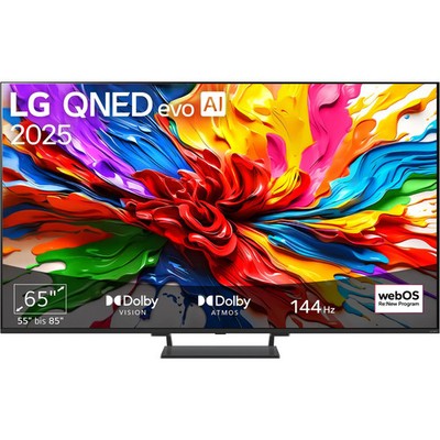 LG MiniLED 65 Zoll Fernseher 65QNED93A6A  165 cm 4K Ultra HD AI TV, 120Hz WebOS