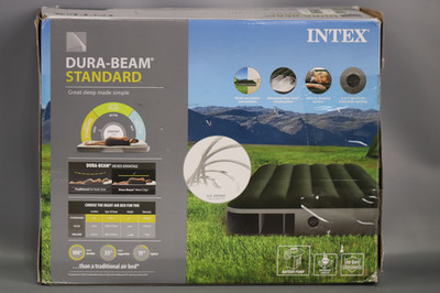 Intex 10  Dura-Beam Expedition Airbed Mattress with Battery Pump Twin Size