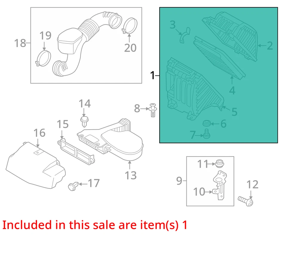 2015 Hyundai Santa Fe Air Cleaner Intake-duct Hose Tube NZDIS - Image 3 of 4