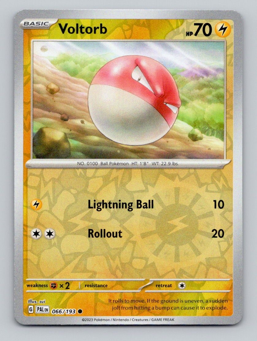 Voltorb 066/193 Common Paldea Evolved Pokemon Reverse Holo Near Mint