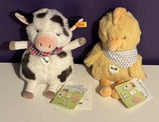 Steiff Happy Farm Mini Plush Lot Cowaloo Cow Chickilee Chick New Tags Sold Out