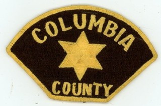 OREGON OR COLUMBIA COUNTY NICE 4" OLD VINTAGE SHOULDER PATCH POLICE SHERIFF