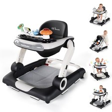 Baby Walker,4-Gear Height Adjustable Baby Walker with Wheels,5 in 1 Baby Acti...