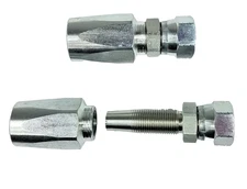 (2) Reusable Hydraulic Fittings  for 1/2" ID 2-Wire Hose X -08 JIC