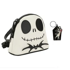 Nightmare Before Christmas Jack Skellington Crossbody Purse with Keychain