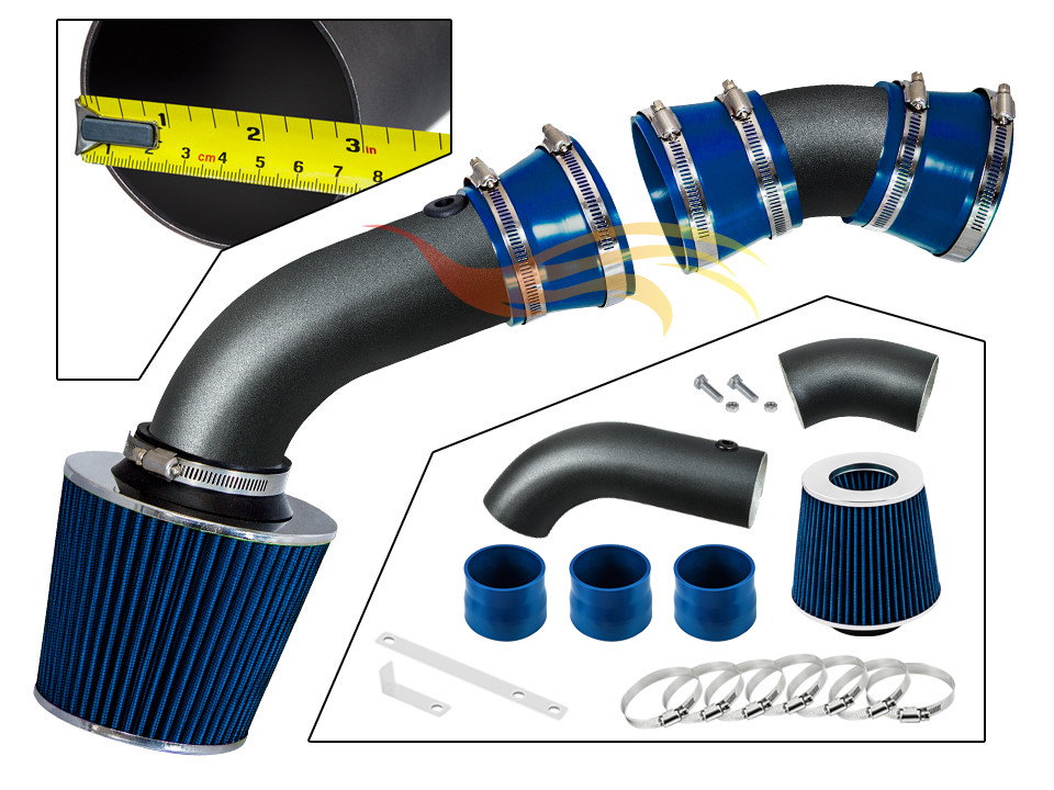 RW BLUE 1996-1999 C/K 1500 2500 Suburban/Yukon 5.0/5.7L V8 Air Intake Kit+Filter