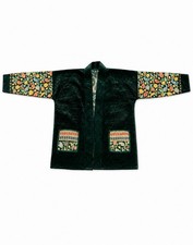 Uzbek Chapan Coat Handmade Embroidery Traditional Green Robe Jacket New