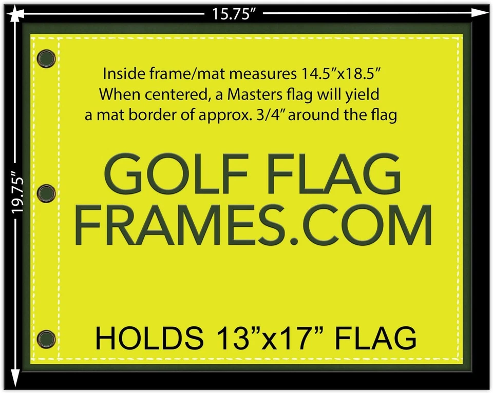 Marco compacto de bandera de golf negro, moldeado negro-007, NUEVO verde calle y negro... Foto 3 de 4