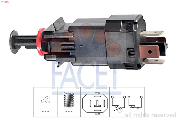 Facet Bremslichtschalter 7.1205 FüR Opel Suzuki Combo Tigra Meriva Corsa Ignis 2-image