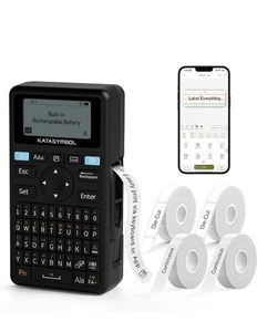 SUPVAN E11 Bluetooth Label Maker Machine with 4 Tapes Handheld Thermal Printer