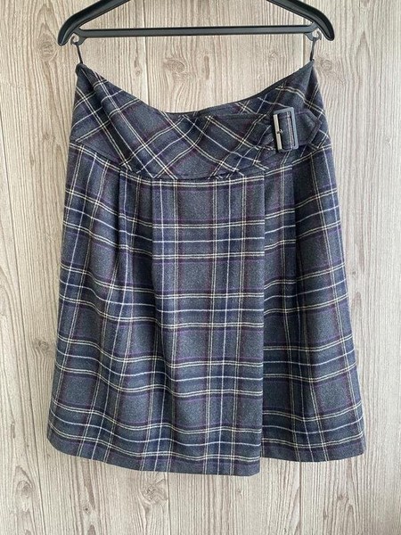 Women Bogner Skirt Charcoal Wool M