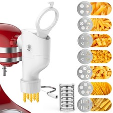 Pasta Maker Attachment for KitchenAid - 7 Interchangeable Plates, New Buckle