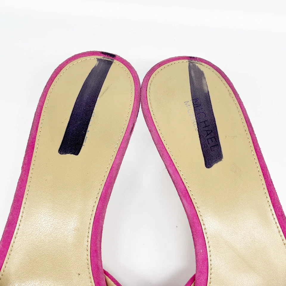 Sandalia Michael Michael Kors Amal Adornada Imitación Gatito Gatito Rosa Talla 7.5M Foto 2 de 4