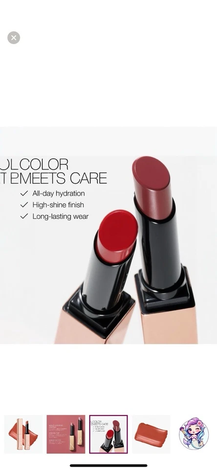 NARS Afterglow Sensual Shine Hydrating Lipstick - HIGH GEAR (coral) NEW IN BOX - Image 4 of 4