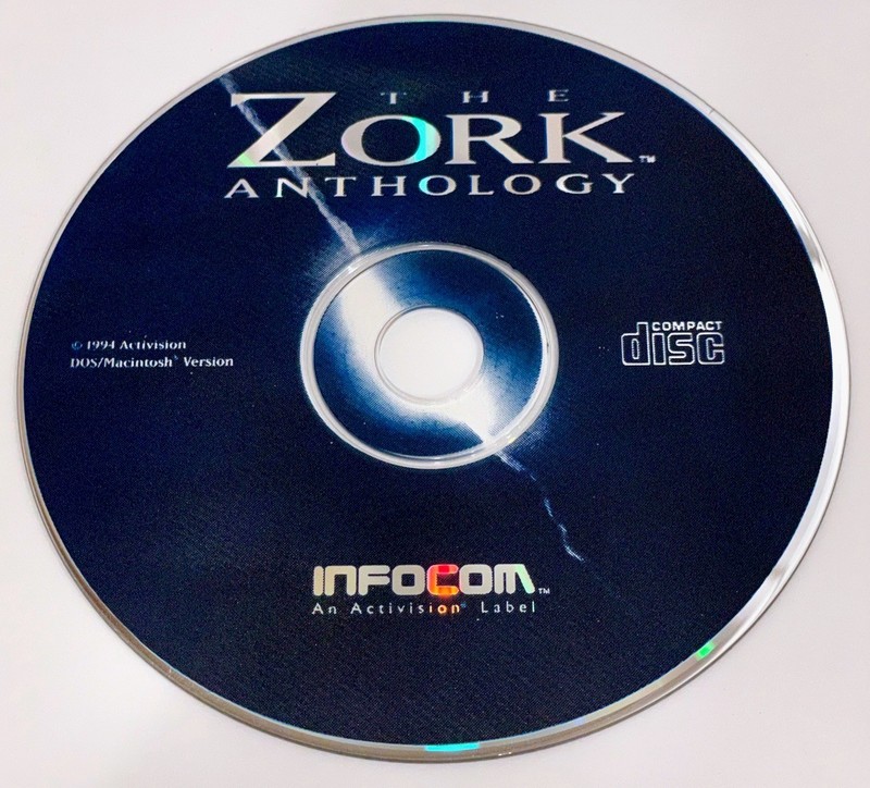 The Zork Anthology CD-ROM from 1994 for DOS/MAC *Damaged CD*