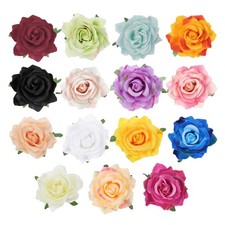 15 Pcs 4 Inch Rose Flower Hair Clips Flower Hair Pins Flower Brooch for Women