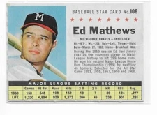 1961 Post Baseball Cards Multi-Listing, You Pick, Comb. Shipping Updated 3/1/24