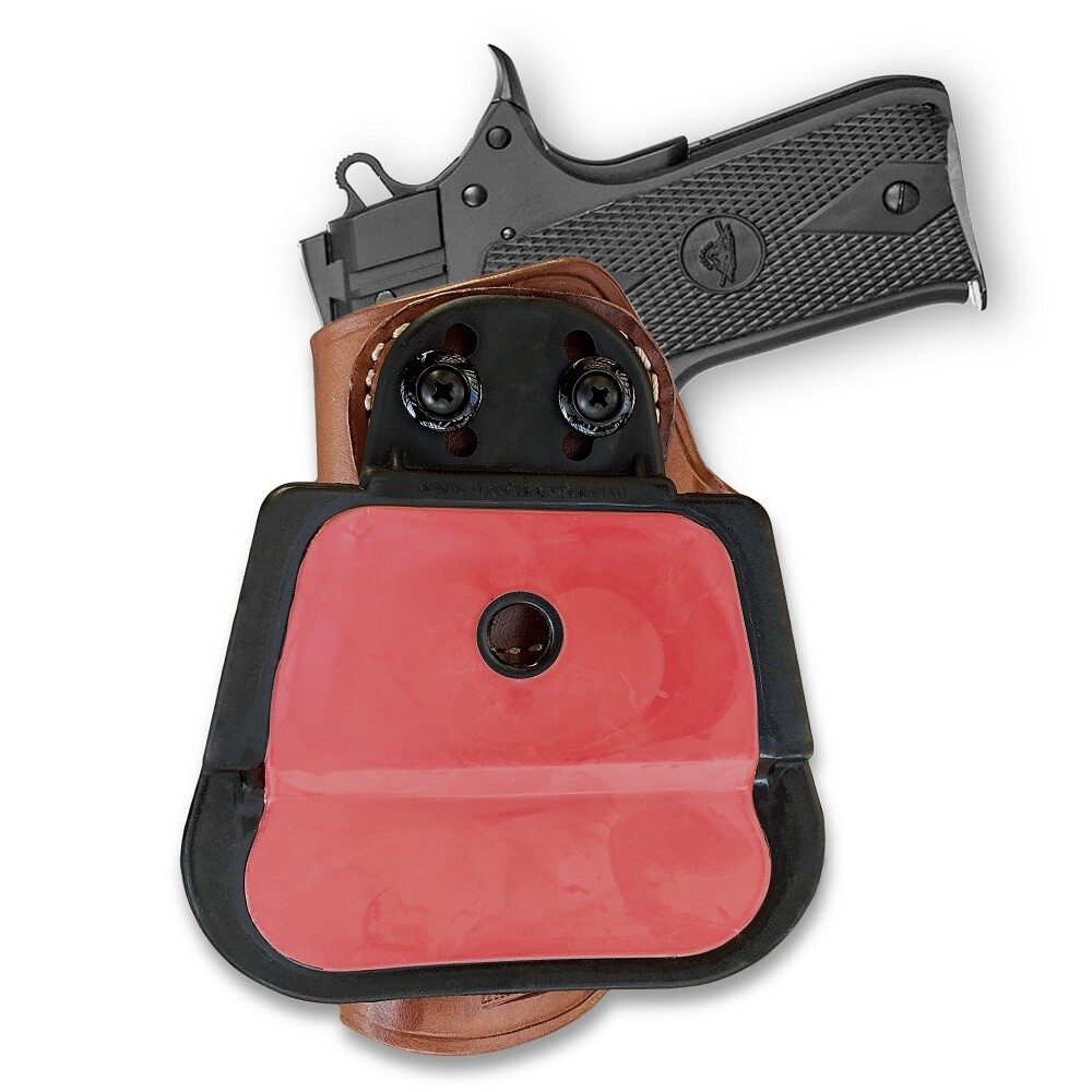 Premium Leather OWB Paddle Holster, Open Top Fits, Sig Sauer P230