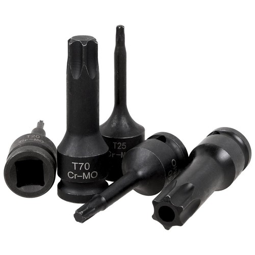 10-TLG TORX STECKSCHLÜSSEL SATZ 1/2 ZOLL T20-T80 KRAFTNÜSSE SCHLAGNÜSSE NUSS SET - Bild 14 von 14