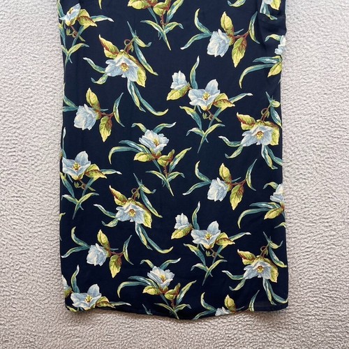 Laura Ashley Damen T-Shirt Kleid blau Blumen kurz Flügelärmel V-Ausschnitt Gr. 10 - Bild 4 von 10