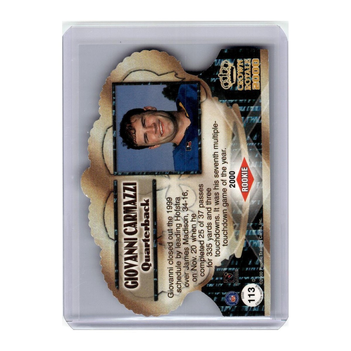 2000 Pacific Crown Royale - Rookie Giovanni Carmazzi #113 (RC) for