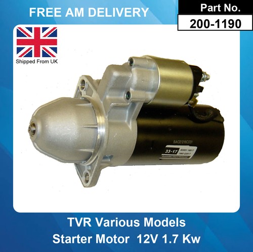 Starter Motor For TVR Tuscan Roadster MK II Convertible 1998-2006 3996ccm 364HP - 第 1/5 張圖片