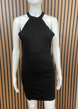 Lulus Endlessly Alluring Women's Dress Bodycon Mini Halter Neck Lined S Black