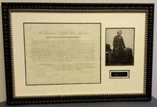 President Andrew Johnson Signed appointment historic document DS Beckett BAS COA