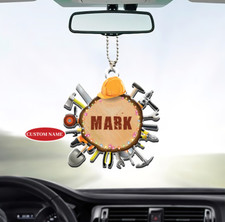 Personalized Construction Christmas Ornament, Heavy Equipment Operator Ornament