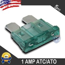 5 PCS PACK 1 AMP ATC ATO STANDARD REGULAR FUSE BLADE 1A CAR TRUCK BOAT MARINE RV