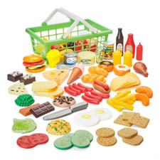 Kid Connection Play Food Basket, 100 Pieces, Toddler Toys
