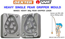 DEXTER PINZA PESANTE SINGOLA PERA STAMPO BARBEL MARE PESCA CARPA IMPUGNATURA PIOMBO PESI