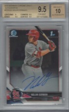 NOLAN GORMAN 2018 BOWMAN CHROME DRAFT AUTOGRAPHS #CDA-NG BGS 9.5/AU 10