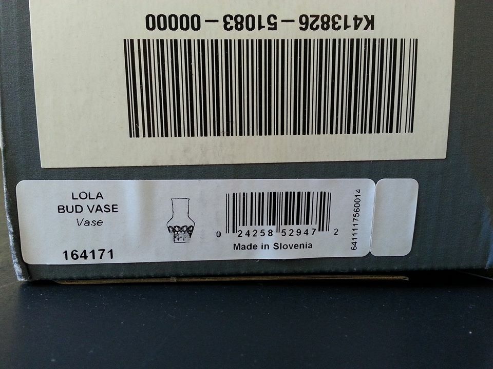 WATERFORD CRYSTAL LOLA BUD VASE BRAND NEW IN BOX MADE IN SLOVENIA