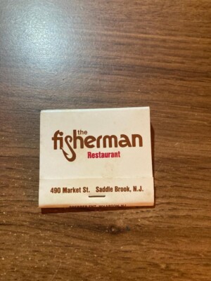 Vintage Matchbook The Fisherman Saddle Brook New Jersey Full