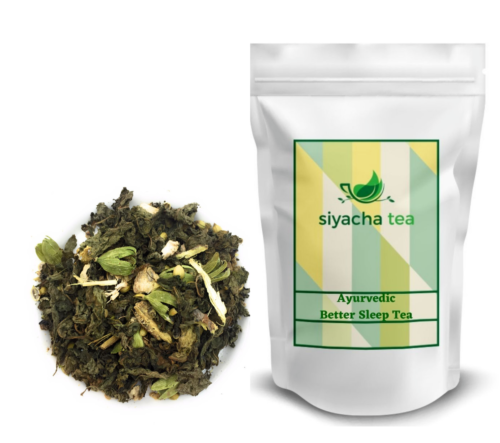 Té ayurvédico para dormir mejor alivio del estrés mezcla natural de hierbas a la hora de acostarse té - Imagen 1 de 7