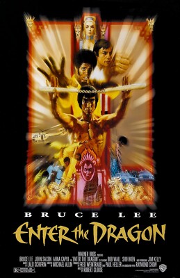 90s デッドストック Enter The Dragon 大判ポスター Enter The Dragon movie poster (d) - Bruce Lee poster - 11 x 17