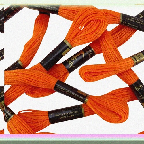 SunnyStitch Orange Embroidery Floss - Perfect for Cross Stitch & Hand Embroidery - Picture 6 of 7