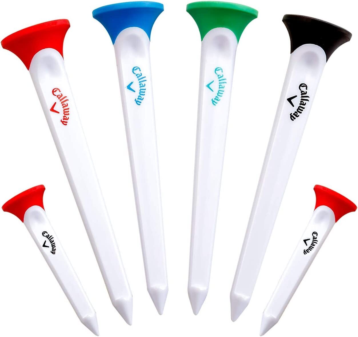 Callaway Par-Tee Plastic Golf Tees White 4 Pack