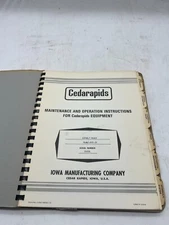 Cedarapids Parts Manual BSF-620 Paver Unit SN:37273 SKU Z1