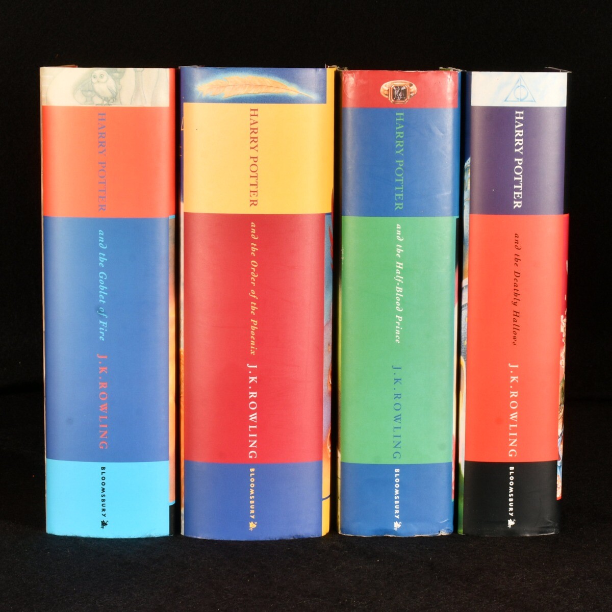 2000-2007 4vol Harry Potter 4 5 6 7 J K Rowling First Edition Dust