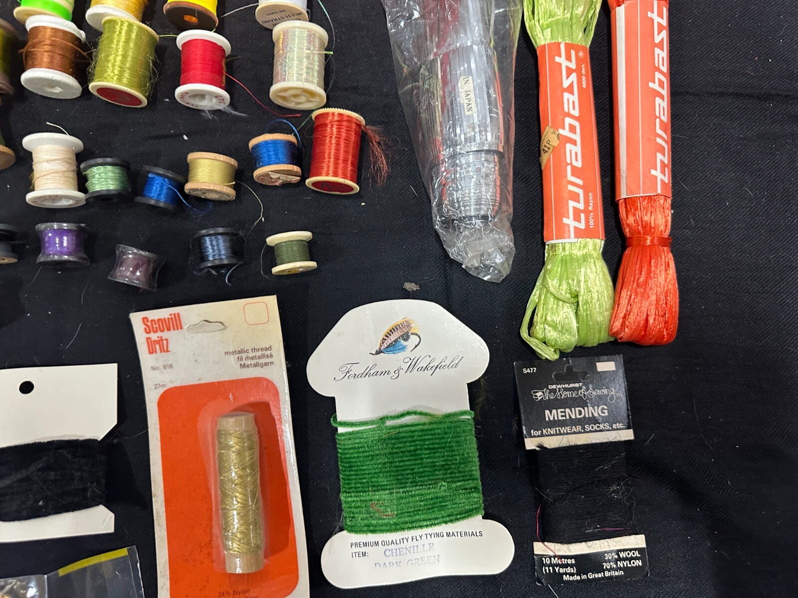 Fly Tying Materials Joblot Collection Mixed Colours Flys Flies Thread