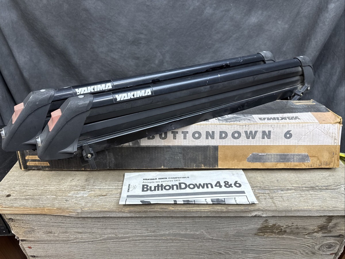 Yakima Button Down Snow Ski Roof Board Rack with Round Crossbar Hardware