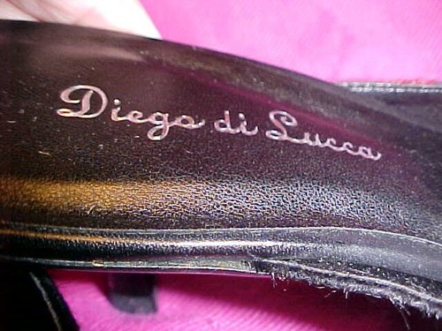 DIEGO DI LUCCA Leather DARK Giraffe Print Short Heels Shoes Womens s7 BRAND NEW - Picture 2 of 7