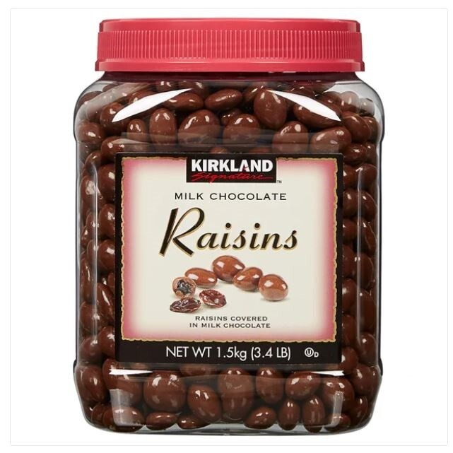 Kirkland Signature Milk Chocolate Covered Raisins 3.4 LB