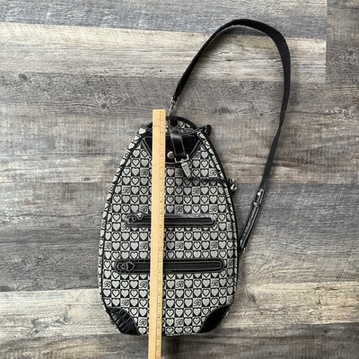 Sac Bandoulière Vintage Brighton Motif Raquette De Tennis Noir - Modèle C435354