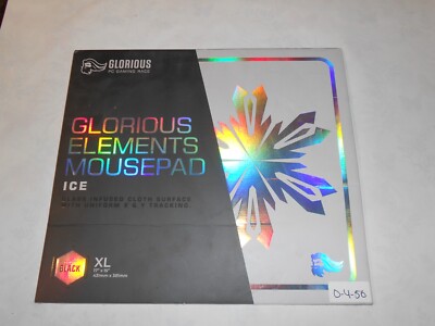 GLORIOUS Elements ICE PC Gaming MOUSEPAD XL 17 x15  Black GLO-MP-ELEM-ICE NEW